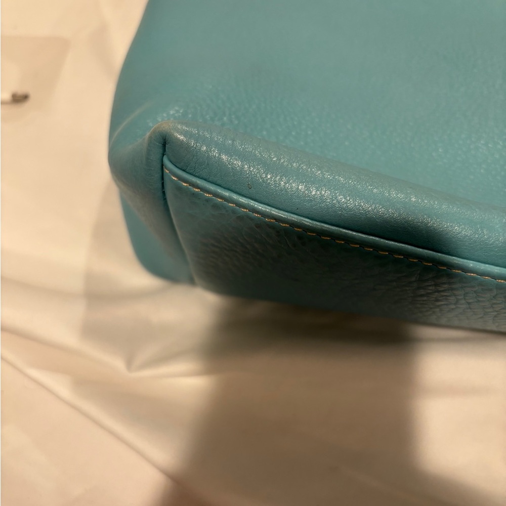 Dooney & Bourke Aqua Leather Shoulder Bag - Picture 12 of 16